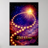 4th of July 50 Stars 250 Years USA Independence Poster (Voorkant)