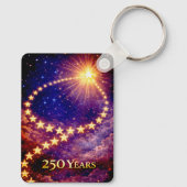 4th of July 50 Stars 250 Years USA Independence Sleutelhanger (Achterkant)