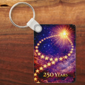 4th of July 50 Stars 250 Years USA Independence Sleutelhanger (Voorkant)