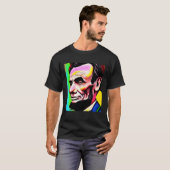 4th of July Abraham Lincoln Art Painting T-shirt (Voorkant volledig)
