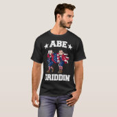 4th of July Abraham Lincoln Griddy Abe Griddin T-shirt (Voorkant volledig)