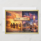 4th of July America 1776 to 2026 USA 250th Party Kaart (Voorkant)
