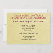 4th of July America 1776 to 2026 USA 250th Party Kaart (Achterkant)