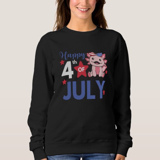 4th Of July American Axolotl For Kids Cute Usa Axo Trui (Voorkant)