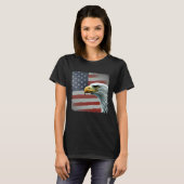 4th of July American Bald Eagle Had On USA Flag T-shirt (Voorkant volledig)
