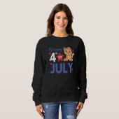 4th Of July American Cat For Kids Cute Usa Cat  6 Trui (Voorkant volledig)