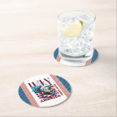 4th of July American Eagle Sublimation-61904 Ronde Kartonnen Onderzetter (Insitu)