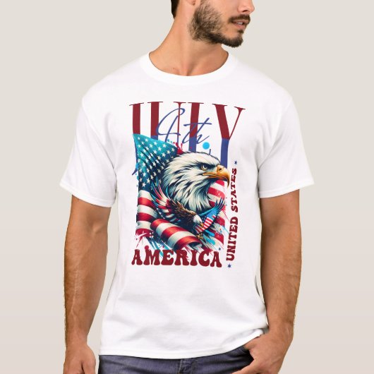 4th of July American Eagle Sublimation-61904 T-shirt (Voorkant)