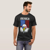 4th of July American Flag Bald Eagle Mullet 4th Ju T-shirt (Voorkant volledig)