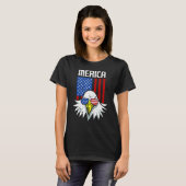 4th of July American Flag Bald Eagle Mullet 4th Ju T-shirt (Voorkant volledig)