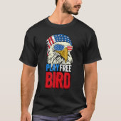 4th Of July American Flag Bald Eagle Mullet Play F T-shirt (Voorkant)