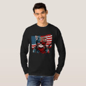 4th Of July American Flag Cat Military Kitten T-shirt (Voorkant volledig)