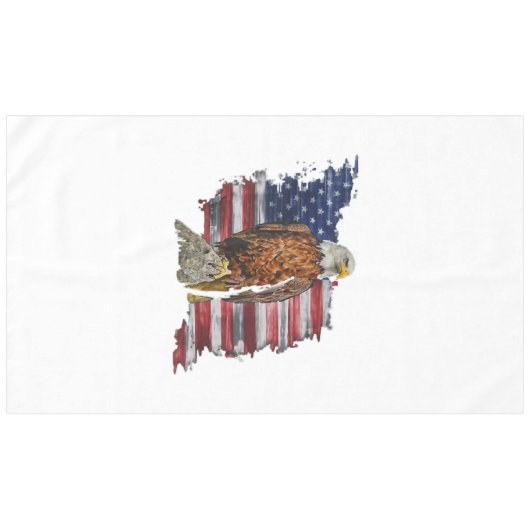 4th of July American Flag Eagle Independence Day Tafelkleed (Voorkant (Horizontaal))