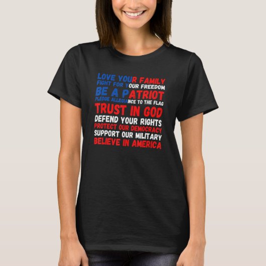 4th of July American Flag Patriotic 1776 T-shirt (Voorkant)