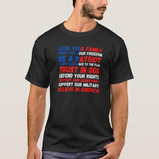 4th of July American Flag Patriotic 1776   T-shirt (Voorkant)