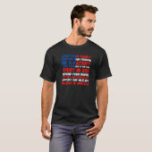 4th of July American Flag Patriotic 1776   T-shirt (Voorkant volledig)