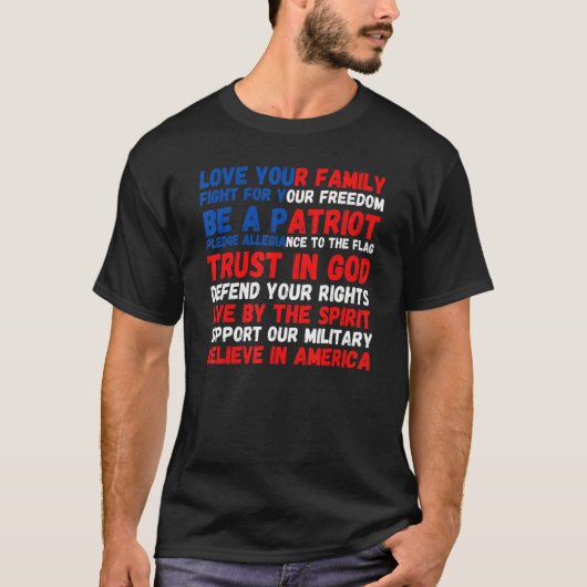 4th of July American Flag Patriotic 1776 T-shirt (Voorkant)