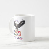 4th of July Anniversary 250 Years USA Bald Eagle Koffiemok (Voorkant links)