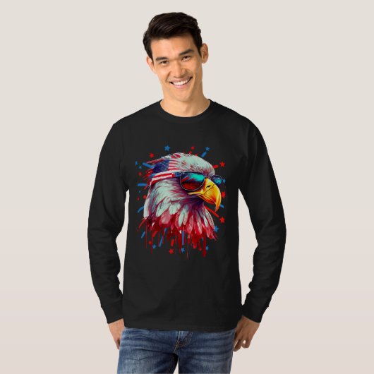 4th Of July Bald Eagle T-shirt (Voorkant volledig)