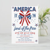 4th of July BBQ - America Land of the Free Kaart (Staand voorkant)