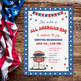 4th of July BBQ Party – ALL AMERICAN BBQ Kaart