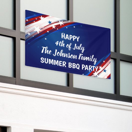 4th of July BBQ Party Banner (Buitenkant Gebouw)