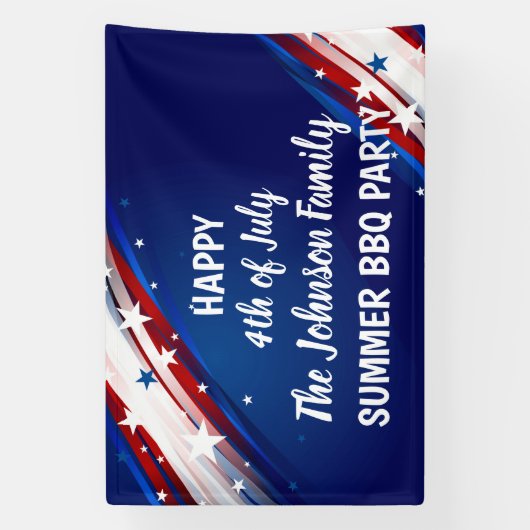  4th of July BBQ Party Banner (Verticaal)