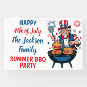 4th of July BBQ Party Banner (Horizontaal)