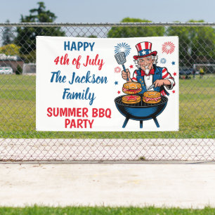 4th of July BBQ Party Banner