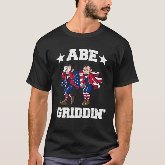 4th of July Benjamin Franklin Griddy Ben Griddin   T-shirt (Voorkant)