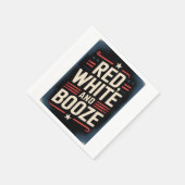 4th of July Booze Party | Red White and Booze Servet (Hoek)