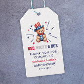 4th of July Boy Baby shower Beer Gast Bedankt Cadeaulabel