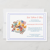 4th of July Breakfast Invitation – Patriotic  Kaart (Voorkant)