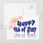 4th of july briefkaart (Voorkant / Achterkant)