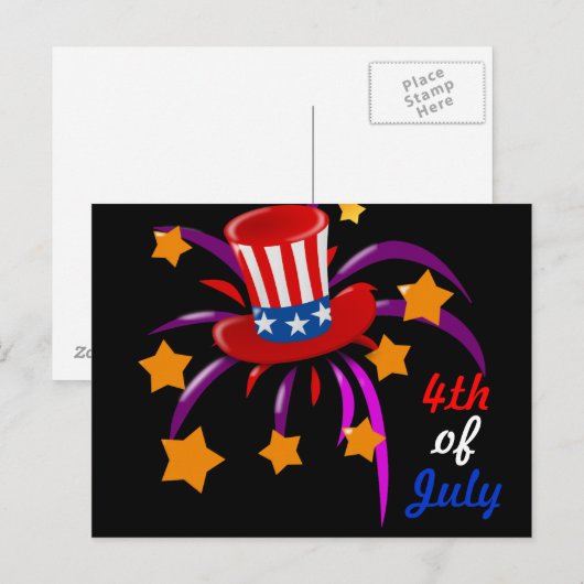 4th of July Briefkaart (Voorkant / Achterkant)
