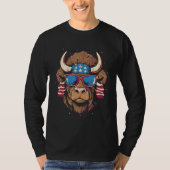 4th Of July Bull Graphic T-shirt (Voorkant)