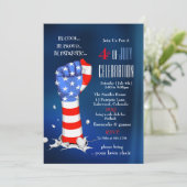 4th of July Celebration American Flag Fist Kaart (Staand voorkant)