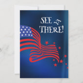 4th of July Celebration American Flag Fist Kaart (Achterkant)