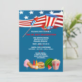 4th of July Celebration Party Patriotic   Kaart (Staand voorkant)