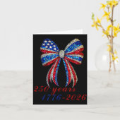 4th Of July Coquette American Flag Bow Funny Girls Kaart (Gele Bloem)
