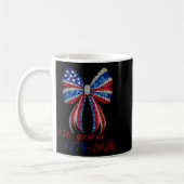4th Of July Coquette American Flag Bow Funny Girls Koffiemok (Links)
