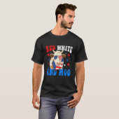 4th of July Cow Red White and Moo T-shirt (Voorkant volledig)
