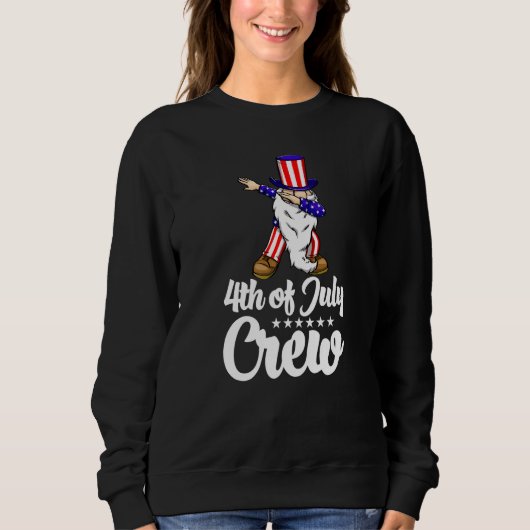 4th Of July Crew Gnome  Women America Flag Love  1 Trui (Voorkant)