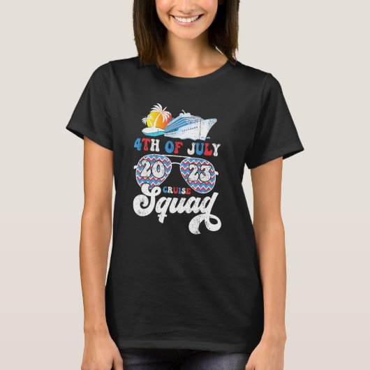 4th Of July Cruise Squad 2023 Patriotic American F T-shirt (Voorkant)