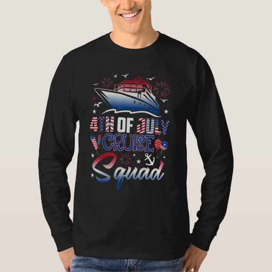 4th Of July Cruise Squad Patriotic American T-shirt (Voorkant)