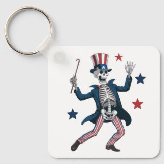 4th of July Dancing Skeleton Sleutelhanger