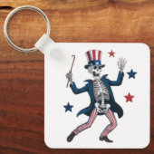 4th of July Dancing Skeleton Sleutelhanger (Voorkant)