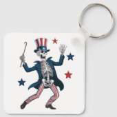 4th of July Dancing Skeleton Sleutelhanger (Achterkant)