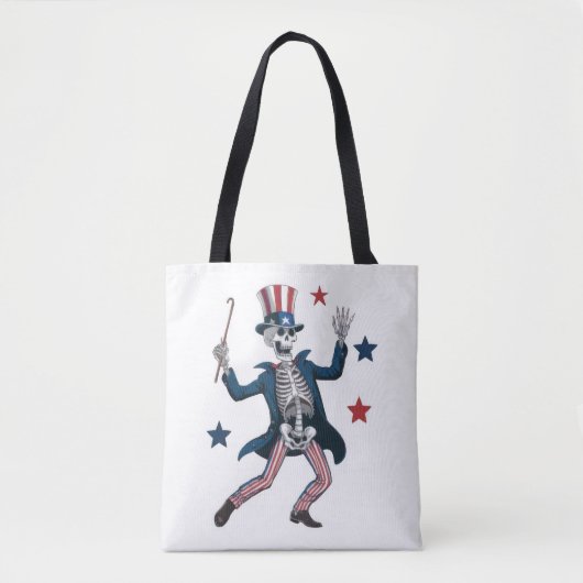 4th of July Dancing Skeleton Tote Bag (Voorkant)