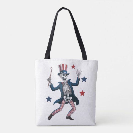 4th of July Dancing Skeleton Tote Bag (Achterkant)